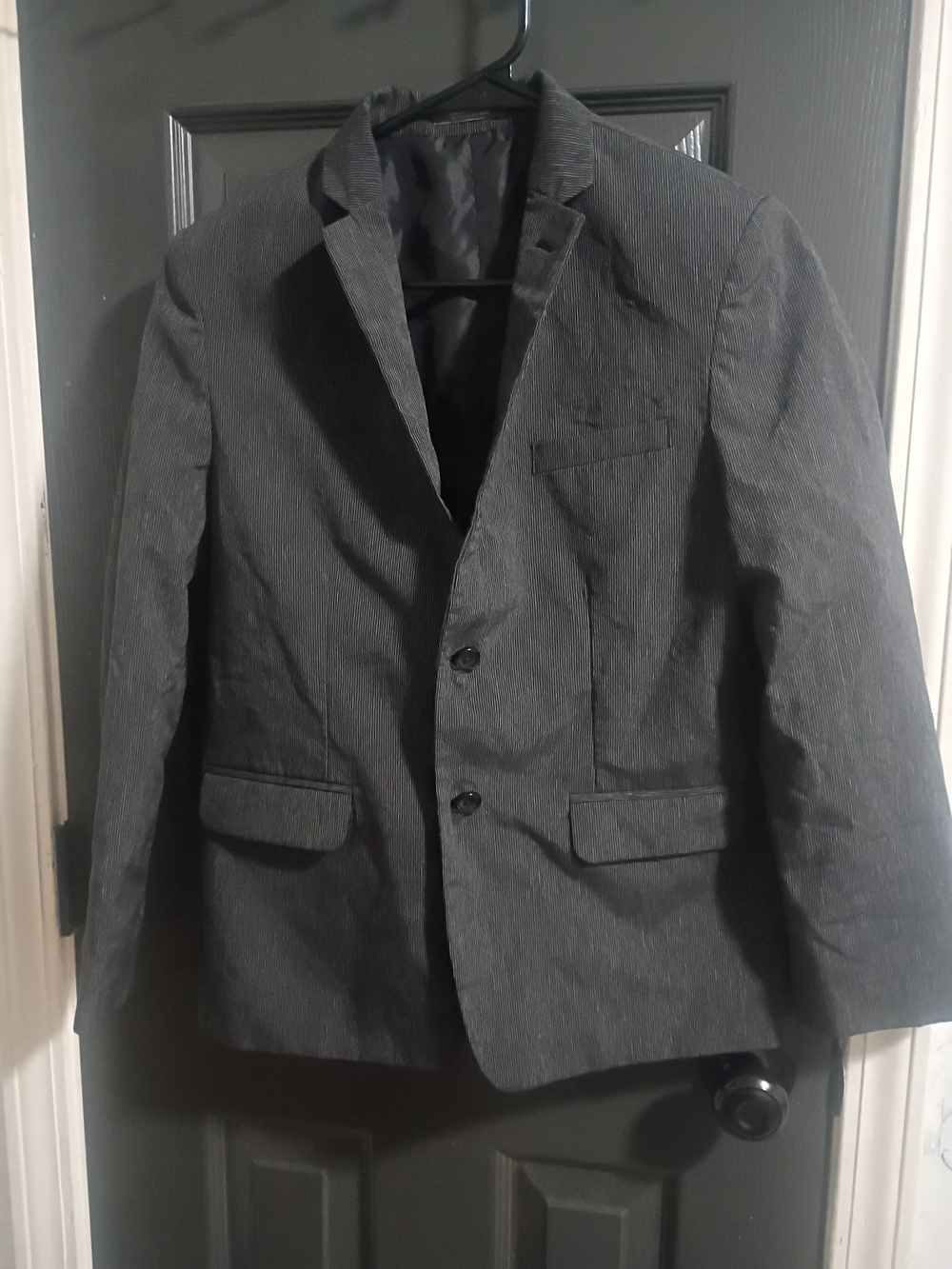 Van Heusen Kids Dark Gray Two-Button Suit Blazer Size#14